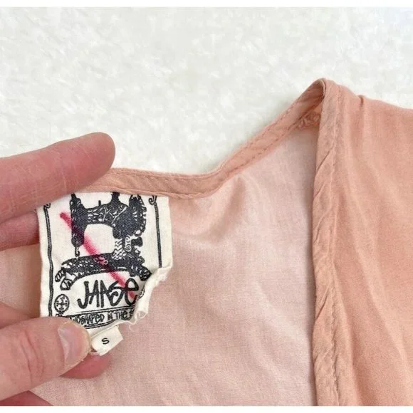 Jaase Wide Leg Floral Jumpsuit Anthropologie Size Small Pink Blue Bohemian - Picture 3 of 13